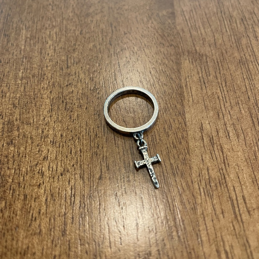 James Avery Nail Cross Dangle Ring ~Sterling Silver Cross~